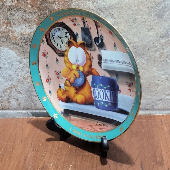 Danbury Mint Decorative Plate A Day With Garfield I Deny Everything 1978  Jim Da - Picture 9 of 12